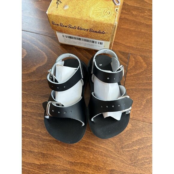 Salt Water Sandals Baby/Toddler Girl Size 5 Hoy Shoe Surfer Black NEW - Picture 6 of 6